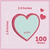 image:imagePostit Heart Sticky Notes Green Heart Design with XOXO 2 in x 19 in Valentines Day Love Notes 1 Sticky Note Pad with 100 SheetsGreen