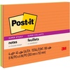 image:imagePostit Super Sticky Lined Notes 4 Sticky Note Pads 8 x 6 in School Supplies Office Products Sticky Notes for Vertical Surfaces Monitors Walls and Windows Energy Boost Collection