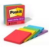 image:imagePostit Super Sticky Notes 5 Sticky Note Pads 3 x 3 in School Supplies and Office Products Ideal for Textbooks Notebooks Walls and Vertical Surfaces Playful Primaries Collection