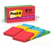 image:imagePostit Super Sticky Notes 8 Sticky Note Pads 1875 x 1875 in Back to School Supplies for Students Ideal for Textbooks Notebooks and Vertical Surfaces Playful Primaries Collection