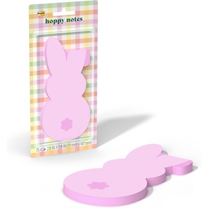 image:imagePostit Cute Sticky Notes 1 Pink Square Pad with White Bunny Ears and 1 Pink Pad with White Bunny Tail 29 in x 28 in 2 Sticky Note Pads with 50 Sheets EachPink Bunny
