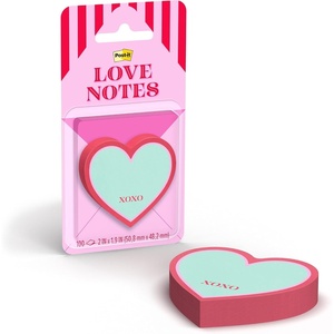 image:imagePostit Heart Sticky Notes Green Heart Design with XOXO 2 in x 19 in Valentines Day Love Notes 1 Sticky Note Pad with 100 SheetsGreen