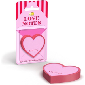 image:imagePostit Heart Sticky Notes Green Heart Design with XOXO 2 in x 19 in Valentines Day Love Notes 1 Sticky Note Pad with 100 SheetsPink