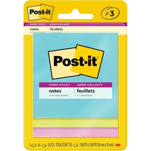 image:imagePostit Super Sticky Notes 3 Sticky Note Pads 3 x 3 in School Supplies Office Products Sticky Notes for Vertical Surfaces Monitors Walls and Windows Supernova Neons Collection48
