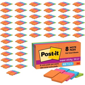 image:imagePostit Super Sticky Notes 8 Sticky Note Pads 1875 x 1875 in School Supplies for Students Ideal for Textbooks Notebooks Walls and Vertical Surfaces Energy Boost Collection48 Pack