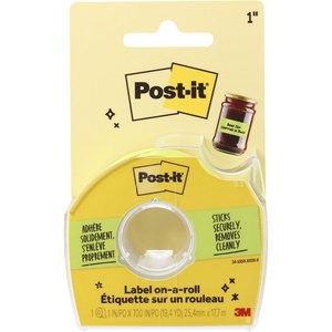 image:imagePostit Vital Orange Label onaroll Tape with Tape Dispenser 1 in x 700 in Great Label Maker for Creating Labels for Spice Jars and journalsNeon Green